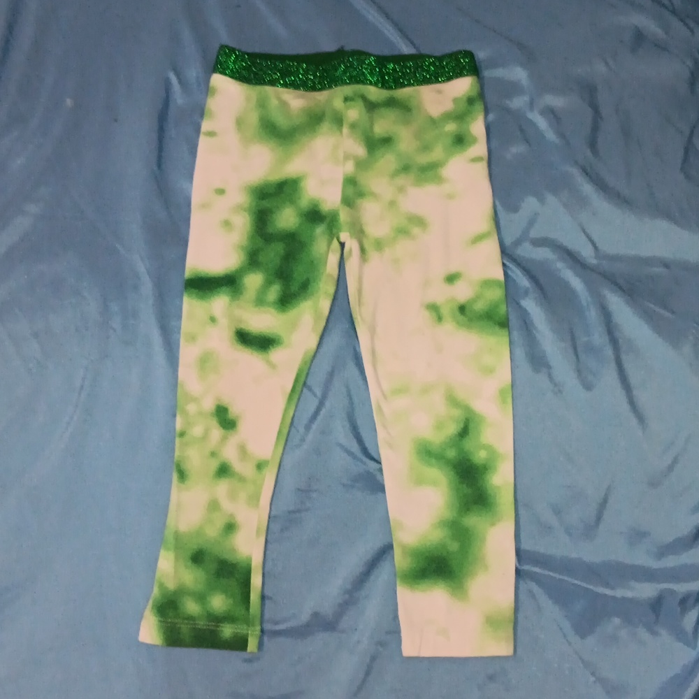 3t green tye dye leggings